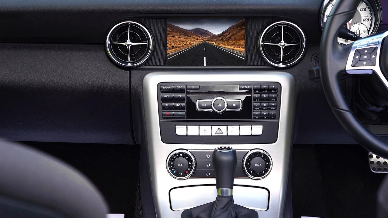 Sat Nav Display in a Mercedes Car