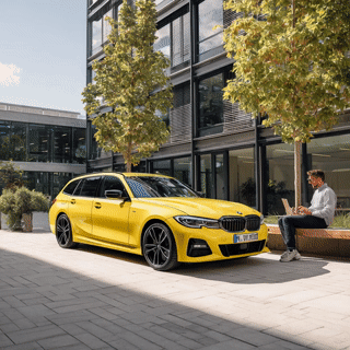 Yellow BMW 3 Series